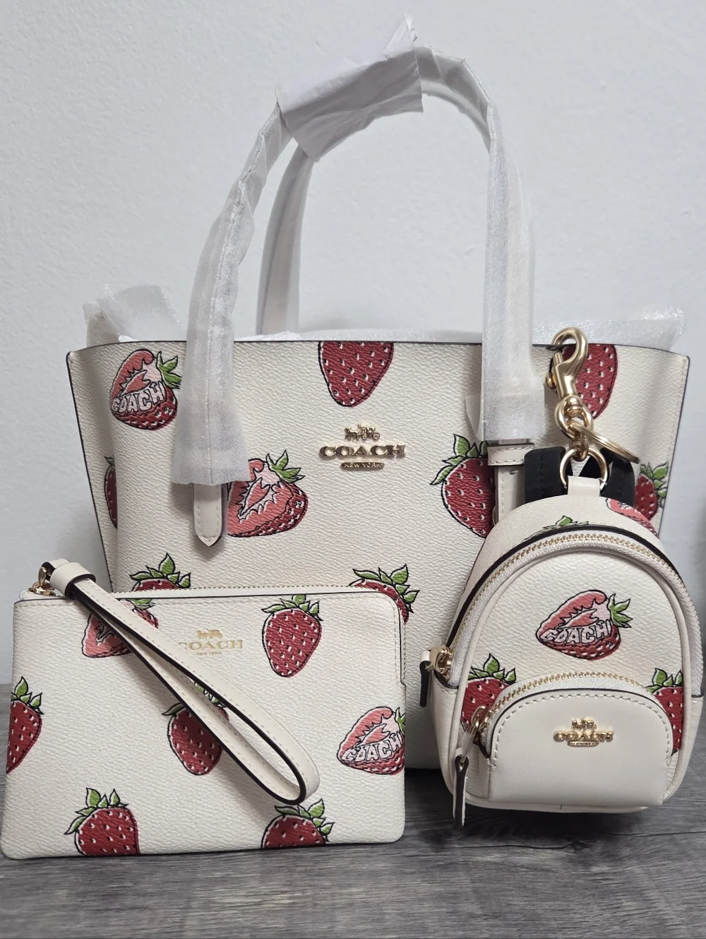 NWT Coach Mollie Tote with Matching Wristlet & Mini Backpack - Picture 1 of 2
